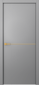 Межкомнатная дверь Avesta 1H Молдинг Золото Эмаль светло-серый - фото