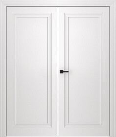 Межкомнатная дверь Левел 1 Эмаль белый Двойная - фото