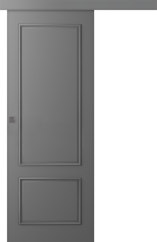 Межкомнатная дверь Ламира 2 Эмаль графит Купе - фото
