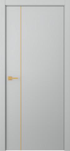 Межкомнатная дверь Avesta 1V Молдинг Золото Эмаль пепельный - фото