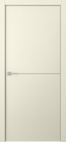 Межкомнатная дверь Avesta 1H Молдинг Хром Эмаль шампань - фото