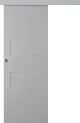 Межкомнатная дверь Split Эмаль светло-серый Купе - фото Межкомнатная дверь Split Эмаль светло-серый Купе - фото