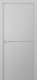 Межкомнатная дверь Avesta 1H Молдинг Хром Эмаль пепельный - фото