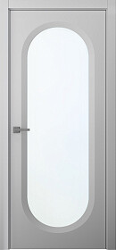 Межкомнатная дверь Аргентум 1B Эмаль пепельный - фото