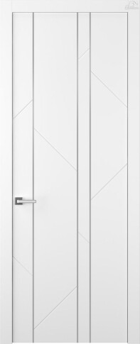 Межкомнатная дверь Флекс 1 Молдинг Хром Эмаль графит Двойная - фото