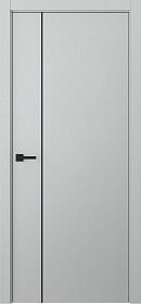 Межкомнатная дверь Avesta 1V Молдинг Чёрный Эмаль пепельный - фото