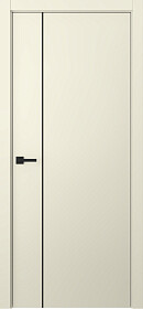 Межкомнатная дверь Avesta 1V Молдинг Чёрный Эмаль шампань - фото