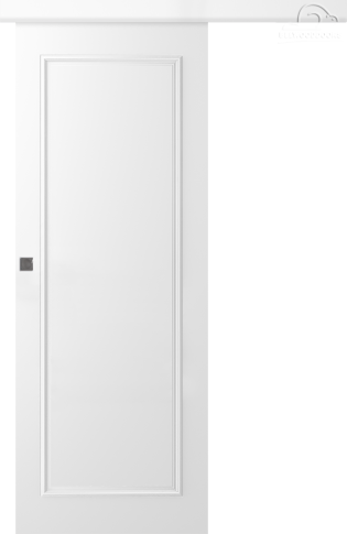 Межкомнатная дверь Ламира 1 Эмаль белый Купе - фото Межкомнатная дверь Ламира 1 Эмаль белый Купе - фото