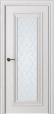 Межкомнатная дверь Палаццо 1 Эмаль белый - фото