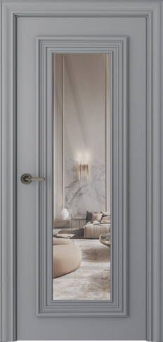 Межкомнатная дверь Палаццо 1 Эмаль светло-серый - фото