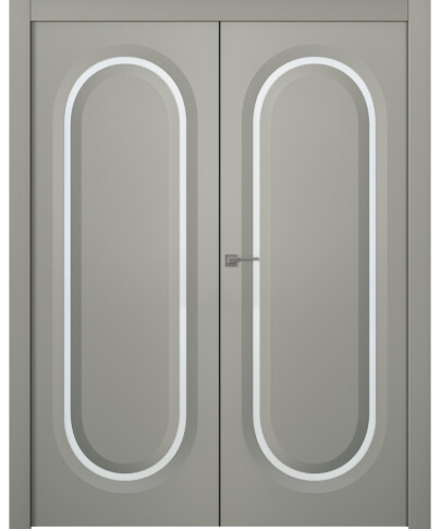 Межкомнатная дверь Аргентум 1D Эмаль шёлк Двойная - фото Межкомнатная дверь Аргентум 1D Эмаль шёлк Двойная - фото