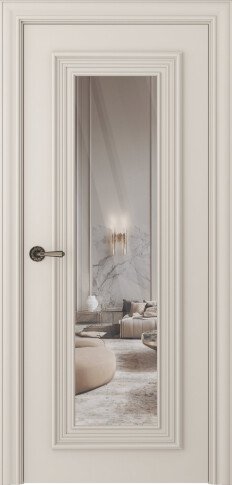 Межкомнатная дверь Палаццо 1 Эмаль жемчуг - фото