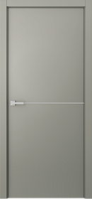 Межкомнатная дверь Avesta 1H Молдинг Хром Эмаль шёлк - фото