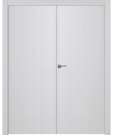 Межкомнатная дверь Ивент 1 Эмаль белый Двойная - фото