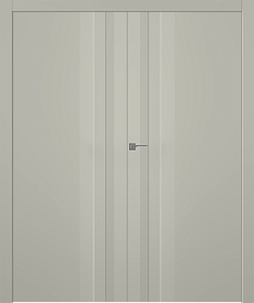 Межкомнатная дверь Слайд Эмаль шёлк Двойная - фото