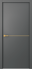 Межкомнатная дверь Avesta 1H Молдинг Золото Эмаль графит - фото