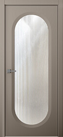 Межкомнатная дверь Аргентум 1B Эмаль мокко - фото