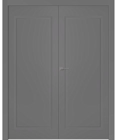 Межкомнатная дверь Кремона 1 Эмаль графит Двойная - фото