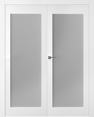 Дв.полотно Пвдощ "Кремона 1" Эмаль Белый 2,0-0,8 Мателюкс Белый Каленый Распашная двойная