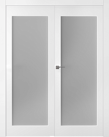 Межкомнатная дверь Кремона 1 Эмаль белый Двойная - фото