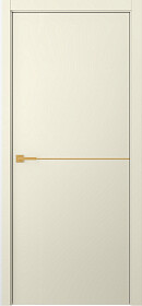 Межкомнатная дверь Avesta 1H Молдинг Золото Эмаль шампань - фото