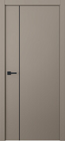 Межкомнатная дверь Avesta 1V Молдинг Чёрный Эмаль мокко - фото