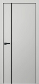 Межкомнатная дверь Avesta 1V Молдинг Чёрный Эмаль пепельный - фото