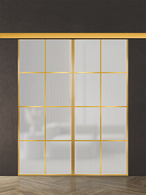 Межкомнатная дверь Спейс Ап 5 Gold Двойная - фото Межкомнатная дверь Спейс Ап 5 Gold Двойная - фото