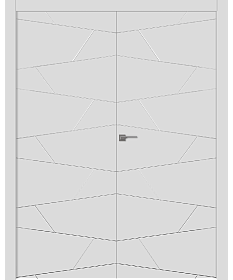 Межкомнатная дверь Svea Эмаль белый Двойная - фото