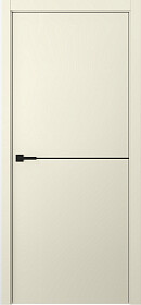 Межкомнатная дверь Avesta 1H Молдинг Чёрный Эмаль шампань - фото