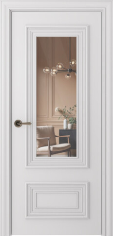 Межкомнатная дверь Палаццо 2 Эмаль белый - фото Межкомнатная дверь Палаццо 2 Эмаль белый - фото