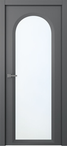 Межкомнатная дверь Аргентум 1E Эмаль графит - фото