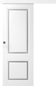 Межкомнатная дверь Аурум 2 Эмаль белый Купе - фото