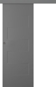 Межкомнатная дверь Split Эмаль графит Купе - фото