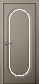 Межкомнатная дверь Аргентум 1D Эмаль мокко - фото