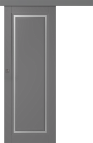 Межкомнатная дверь Аурум 1 Эмаль графит Купе - фото