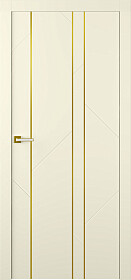 Межкомнатная дверь Флекс 1 Молдинг Золото Эмаль шампань - фото