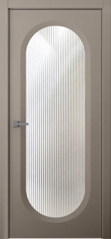 Межкомнатная дверь Аргентум 1B Эмаль мокко - фото