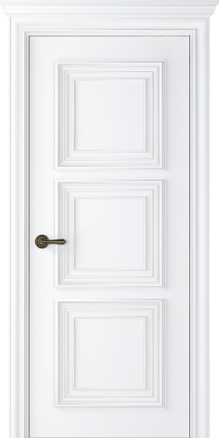 Межкомнатная дверь Палаццо 3 Эмаль белый - фото