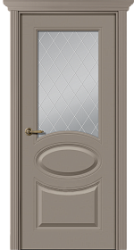 Дв.полотно Пвдощ "Элина" Эмаль Мокко 2,0-0,7 Мателюкс Белый Витраж Рис39 Распашная