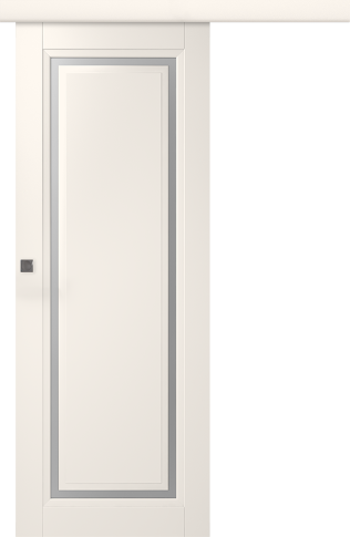 Межкомнатная дверь Аурум 1 Эмаль жемчуг Купе - фото