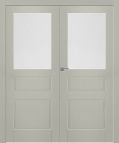 Межкомнатная дверь Инари Эмаль шёлк Двойная - фото