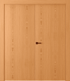 Межкомнатная дверь Лайнвуд 1 Дуб натуральный Двойная - фото