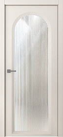Межкомнатная дверь Аргентум 1E Эмаль жемчуг - фото