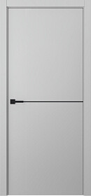 Межкомнатная дверь Avesta 1H Молдинг Чёрный Эмаль пепельный - фото