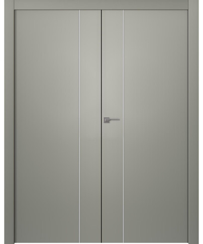 Межкомнатная дверь Avesta 1V Молдинг Хром Эмаль шёлк Двойная - фото Межкомнатная дверь Avesta 1V Молдинг Хром Эмаль шёлк Двойная - фото