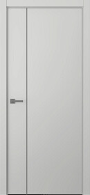 Межкомнатная дверь Avesta 1V Молдинг Хром Эмаль пепельный - фото