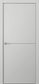 Межкомнатная дверь Avesta 1H Молдинг Хром Эмаль пепельный - фото