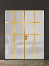 Межкомнатная дверь Спейс Апр 5 Gold Двойная - фото