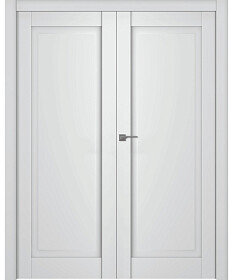 Межкомнатная дверь Ca1 Белый ПП Двойная - фото